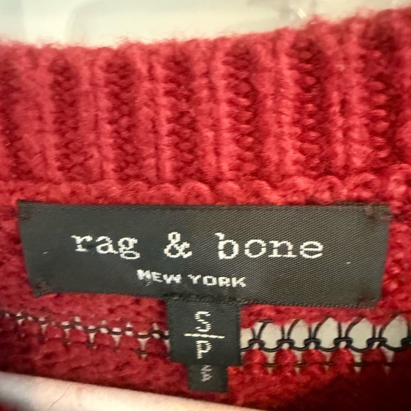 Rag & Bone women’s Red Striped Sweater - Picture 2 of 5